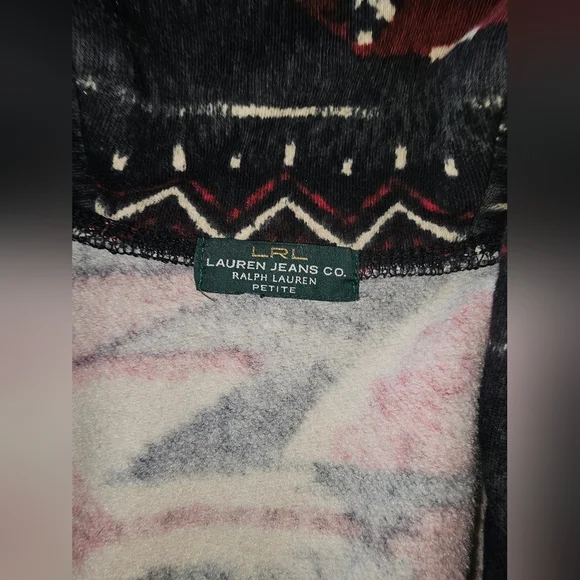 LRL RALPH LAUREN Jeans Co. JACKET PETITE AZTEC SOUTHWEST No Size Tag SMALL - Picture 3 of 6